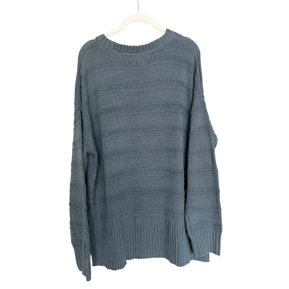 Cupcakes & Cashmere Textured Knit Sweater Blue Women's XL - Picture 4 of 9